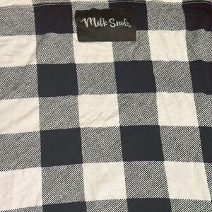 Milk Snob Black and White Buffalo Check Multi-Use Cover